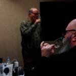 Davin de Kergommeaux, left, led a preview whisky tasting ahead of the Canadian Whisky Awards. (Bailey Seymour/Victoria News)