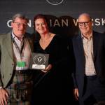 Graeme Macaloney of Macaloney&rsquo;s Distillery, left, accepts his awards for single malt whisky of the year at the 2026 Canadian Whisky Awards on Thursday, Jan. 15. (Courtesy Canadian Whisky Awards)