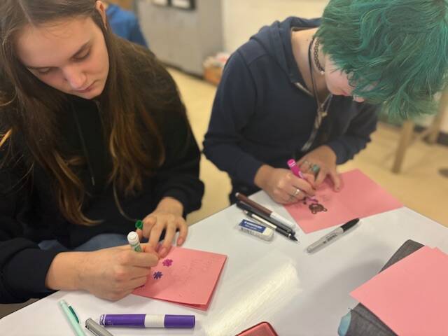 Students connect with seniors through Valentine’s cards
